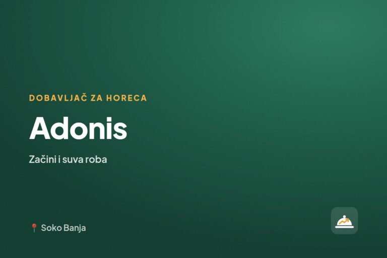 Adonis — dobavljač za ugostiteljstvo, Soko Banja