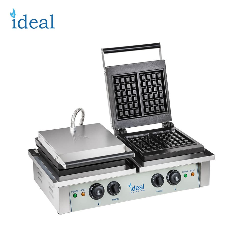 Aparat za vafle Ideal Catering IWB-2S — dvodelni, za 4 kolača — ugostiteljska oprema, Novi Sad