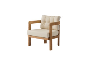 Baštenski set nameštaja Austin — fotelja, sofa i sto, iroko drvo