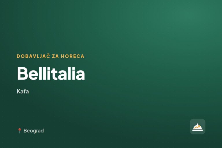 Bellitalia — dobavljač kafe, Beograd