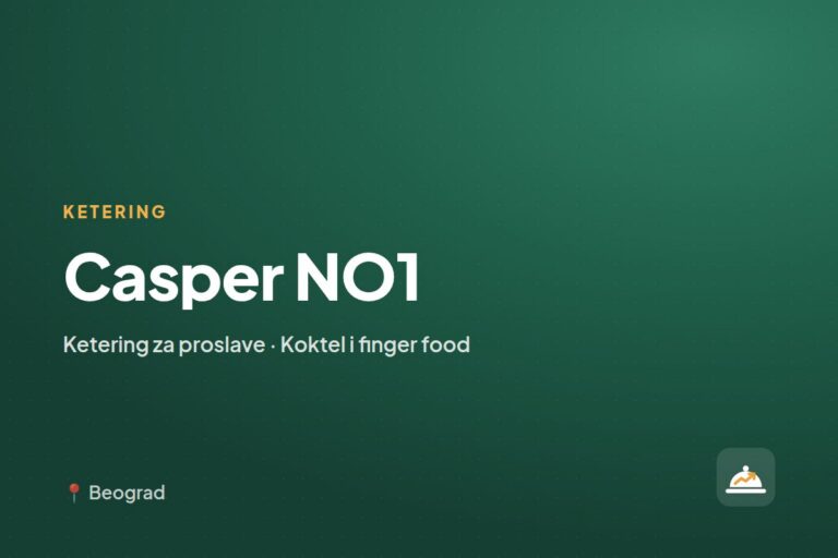 Casper NO1 — ketering za kućne proslave, Beograd
