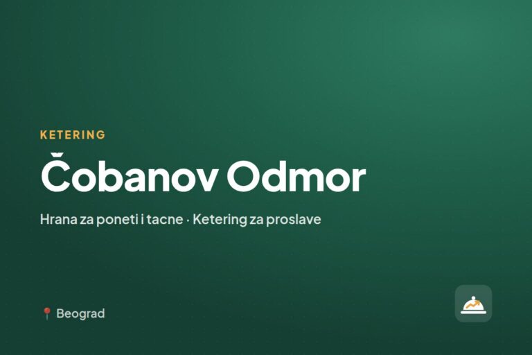 Čobanov Odmor — ketering za otvaranja i promocije, Beograd