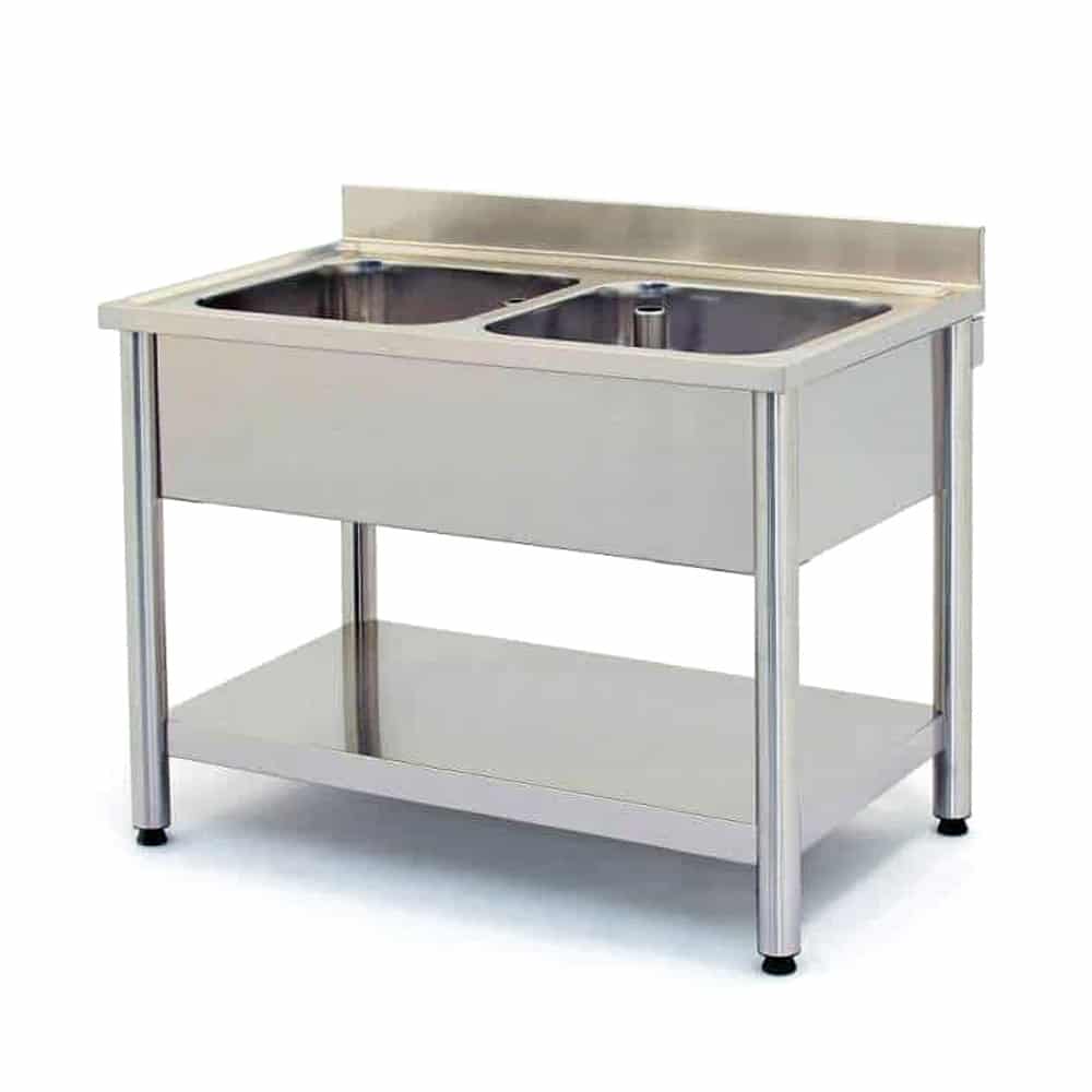 Dvodelna inox sudopera, 120/140/160x70x85 cm — inox nameštaj i sudopere, Beograd