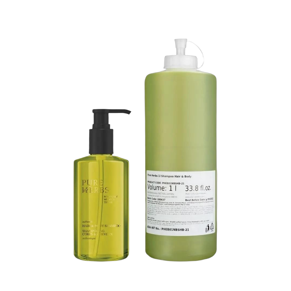 Eco Pack 2u1 šampon za kosu i telo Pure Herbs — 300 ml + 1 L — ugostiteljska oprema, Beograd