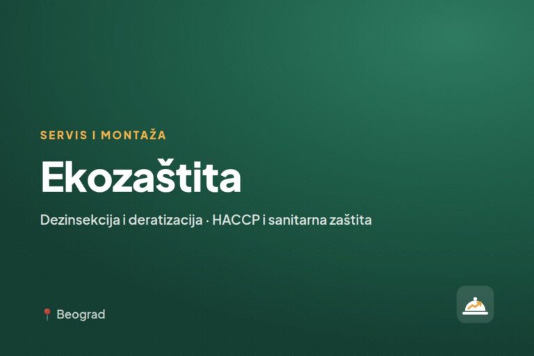 Ekozaštita — servis ugostiteljske opreme, Beograd