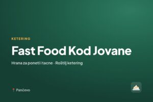 Fast Food Kod Jovane