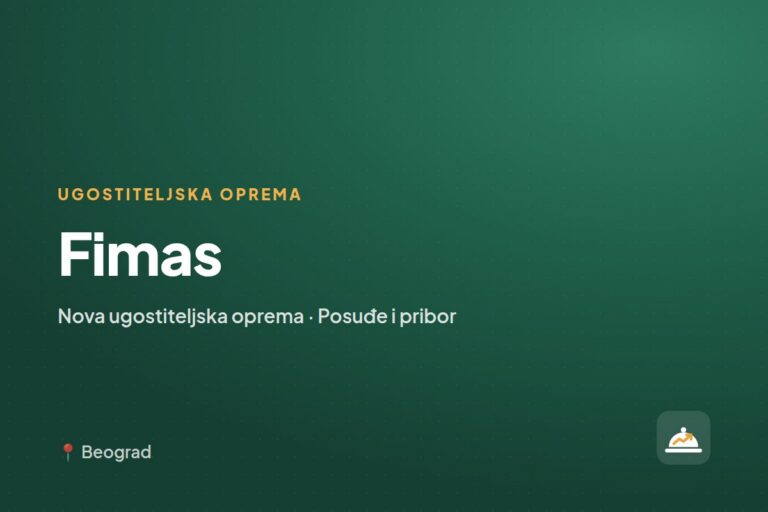 Fimas — prodavac ugostiteljske opreme, Beograd