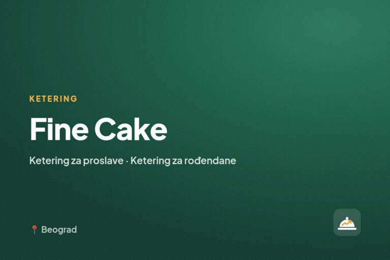 Fine Cake — ketering za kućne proslave, Beograd