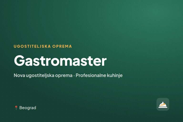 Gastromaster — prodavac ugostiteljske opreme, Beograd