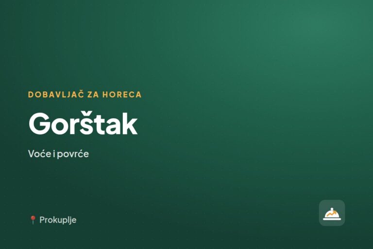 Gorštak — dobavljač za ugostiteljstvo, Prokuplje