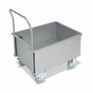 Inox kolica sa bazenom, 50/70/70 cm
