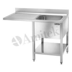 Inox sudopera Amitek LTA 127L1 VT — jednodelna, 1200x700x950mm