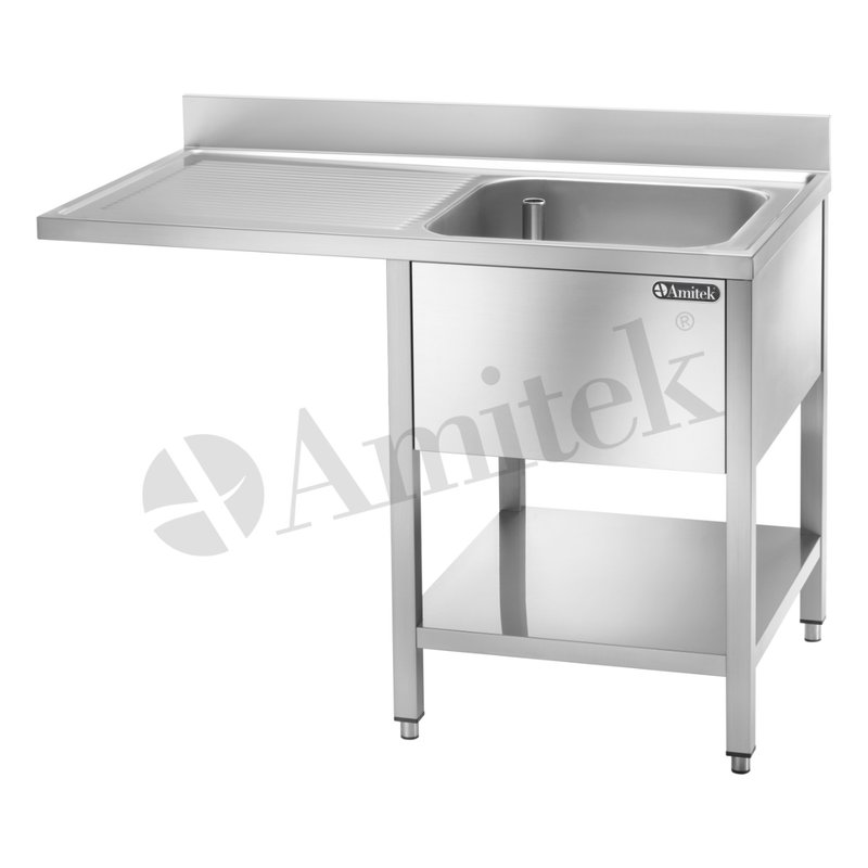 Inox sudopera Amitek LTA 127L1 VT — jednodelna, 1200x700x950mm — inox nameštaj i sudopere, Beograd