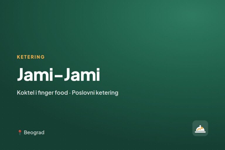 Jami-Jami — ketering za otvaranja i promocije, Pančevo