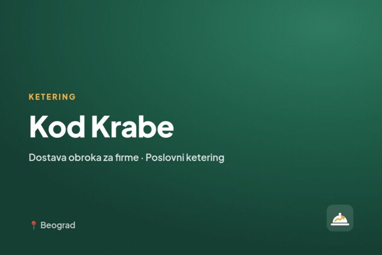 Kod Krabe — dostava obroka za firme, Beograd