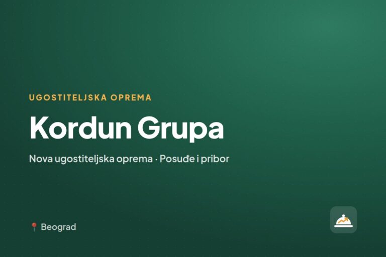 Kordun Grupa — prodavac ugostiteljskog posuđa, Beograd