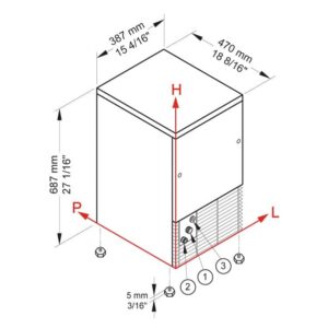Ledomat Brema CB 249 HC B-QUBE, 29 kg/24h, inox