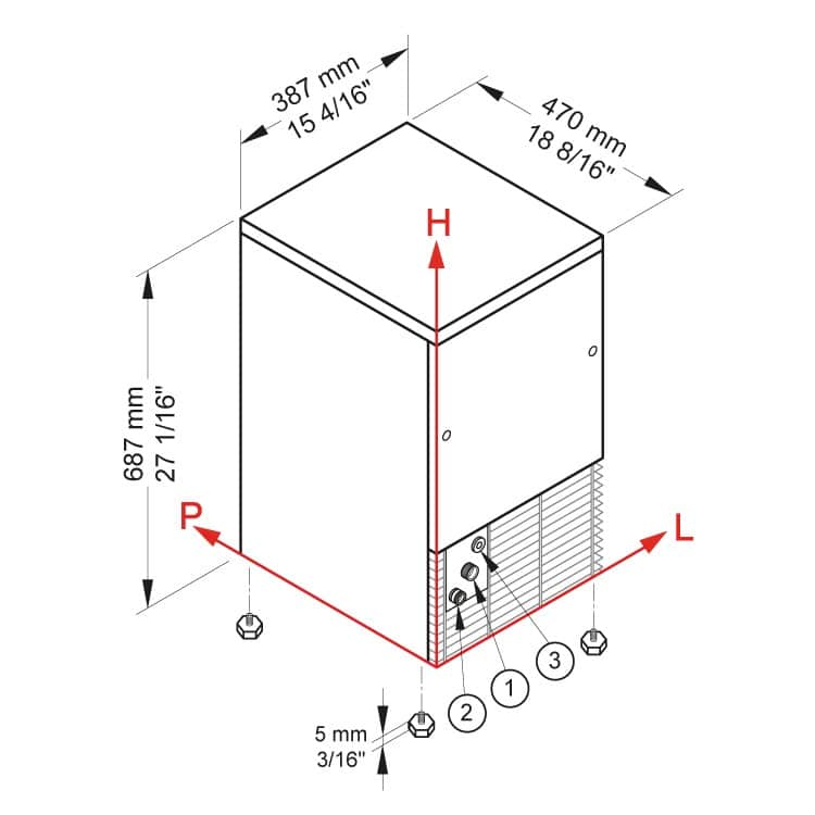 Ledomat Brema CB 249 HC B-QUBE, 29 kg/24h, inox — ugostiteljska oprema, Novi Sad
