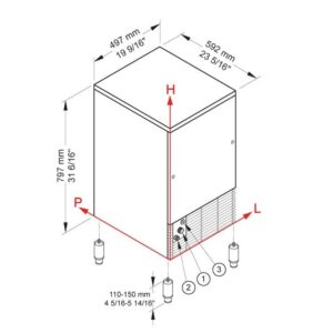 Ledomat Brema CB 425 HC B-QUBE — 48 kg/24h, inox