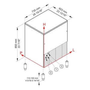 Ledomat Brema CB 640 HC B-QUBE — 72 kg/24h, inox