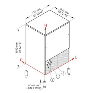Ledomat Brema CB 955 HC B-QUBE — 95 kg/24h, inox
