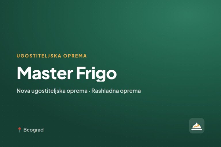 Master Frigo — prodavac ugostiteljske opreme, Beograd