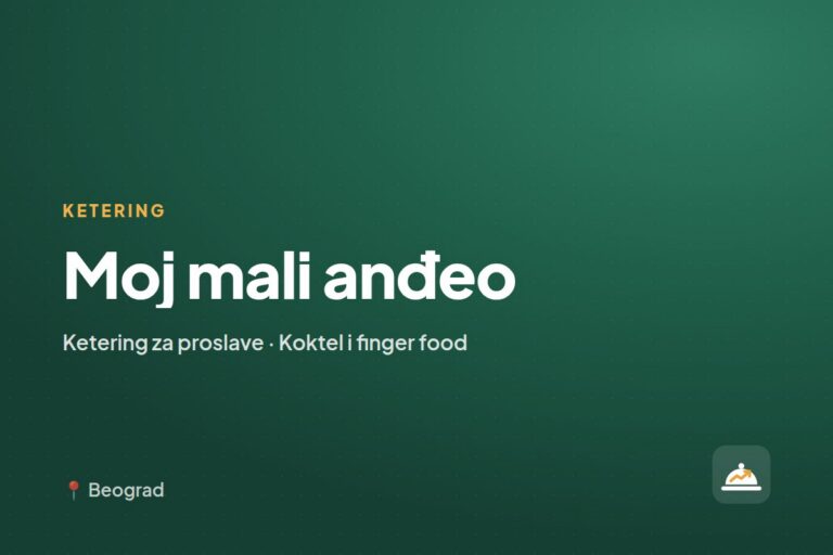 Moj mali anđeo — koktel i finger food ketering, Beograd