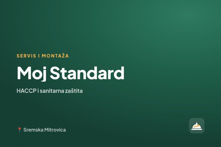 Moj Standard — servis ugostiteljske opreme, Sremska Mitrovica