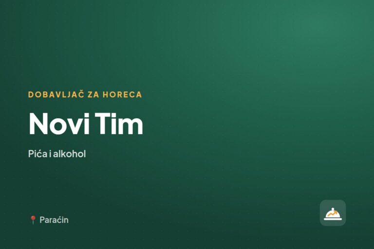 Novi Tim — dobavljač za ugostiteljstvo, Paraćin