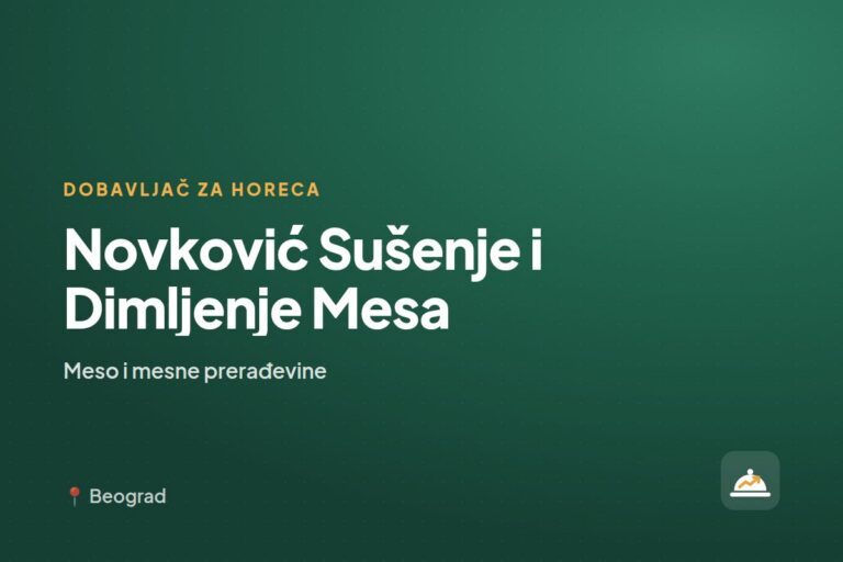 Novković Sušenje i Dimljenje Mesa — dobavljač mesa, Kragujevac