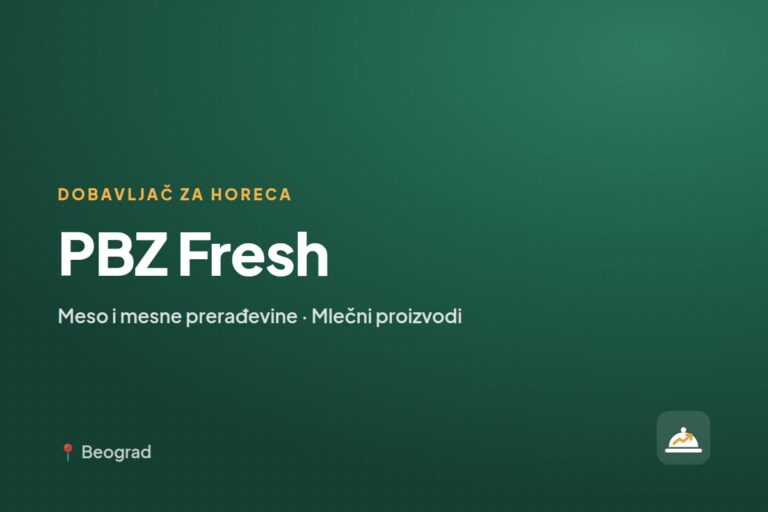 PBZ Fresh — dobavljač za ugostiteljstvo, Beograd