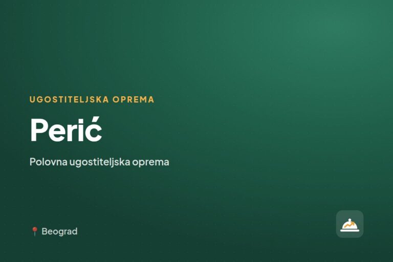 Perić — prodavac ugostiteljske opreme, Beograd