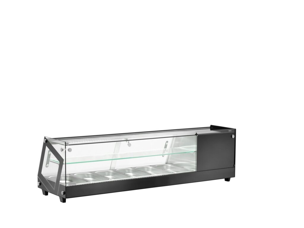 Rashladna vitrina Amitek AK613VTB — za tapase, 6x GN 1/3