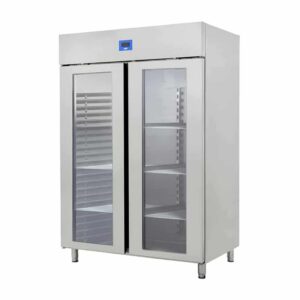 Rashladni orman Ozti 1400 l, dvoja staklena vrata, inox