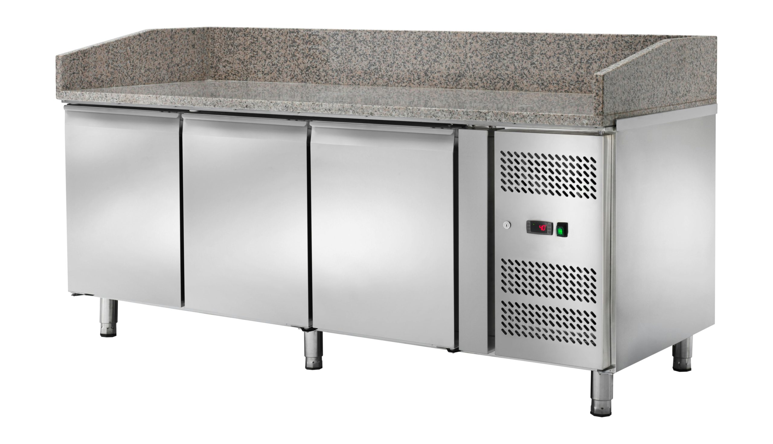 Rashladni pizza pult Amitek AK3602TN — 3 vrata, GN 600×400 — oprema za picerije, Beograd