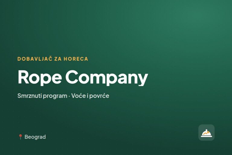 Rope Company — dobavljač smrznutog programa, Beograd