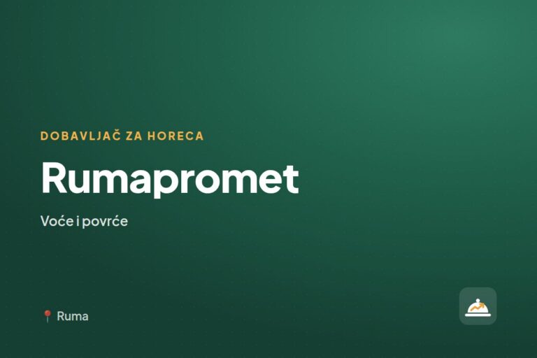 Rumapromet — dobavljač za ugostiteljstvo, Ruma