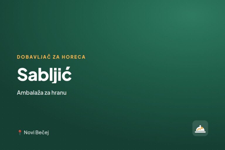 Sabljić — dobavljač ambalaže za hranu, Beograd