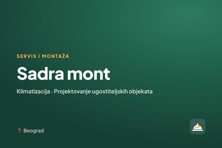 Sadra mont — servis ugostiteljske opreme, Beograd