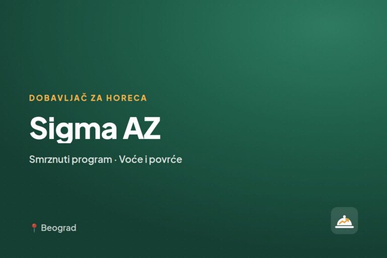 Sigma AZ — dobavljač za ugostiteljstvo, Beograd