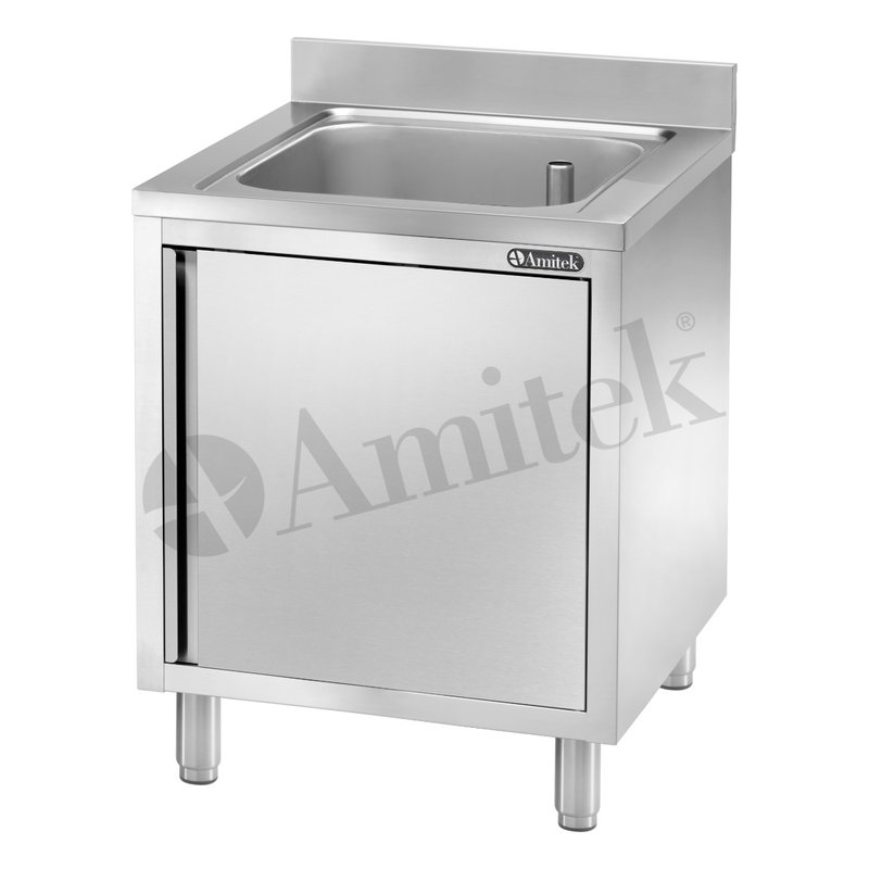 Sudopera Amitek LTD 67S VT — jednodelna, 600x700x950mm — inox nameštaj i sudopere, Beograd