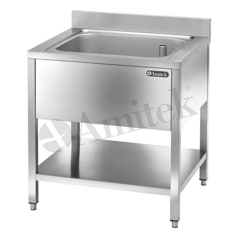 Sudopera Amitek LTE 77S VT — jednodelna, korito 500x500x300 mm — inox nameštaj i sudopere, Beograd