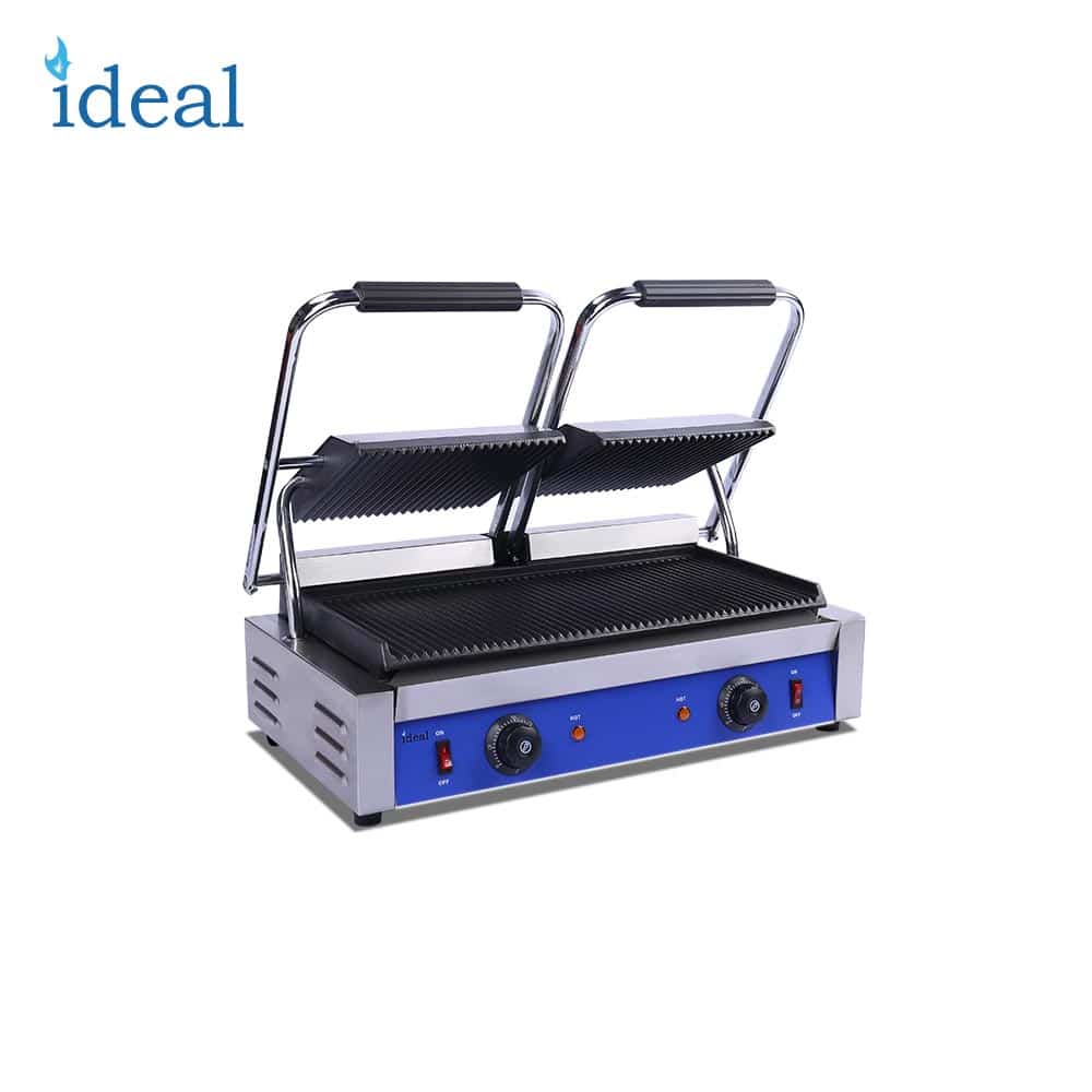 Toster grill Ideal Catering IEG-813E, rebraste ploče — oprema za fast food, Novi Sad