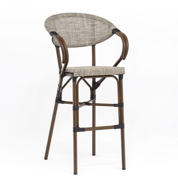 Bar stolica Royal Semibar — Union Drvo, aluminijum/tekstilen