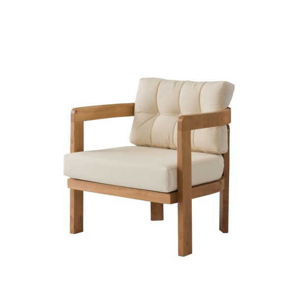 Baštenski set nameštaja Austin — fotelja, sofa i sto, iroko drvo