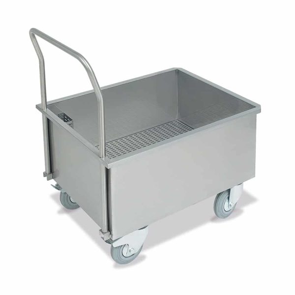 Inox kolica sa bazenom, 50/70/70 cm
