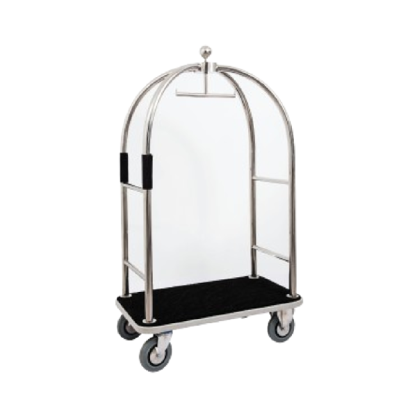 Kolica za prtljag Evinoks — inox, 112x62x185 cm