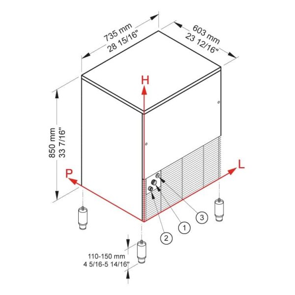 Ledomat Brema CB 640 HC B-QUBE — 72 kg/24h, inox