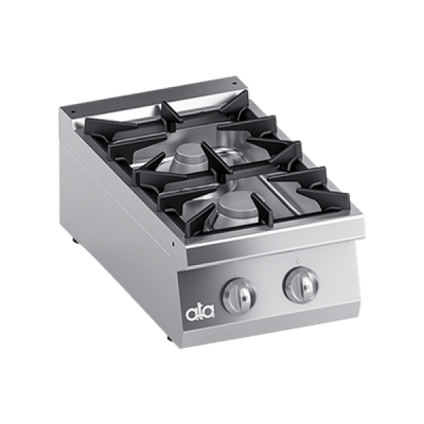 Plinski top šporet ATA K7GCUP05TT — 2 gorionika, inox