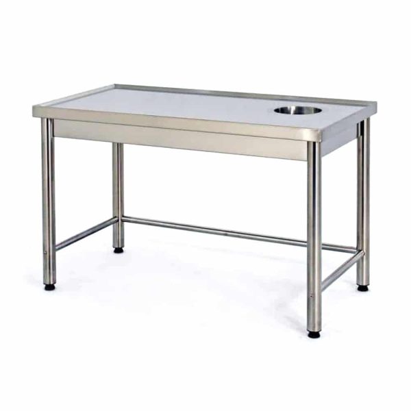 Radni sto inox sa otvorom za otpatke — 120/140/160 cm